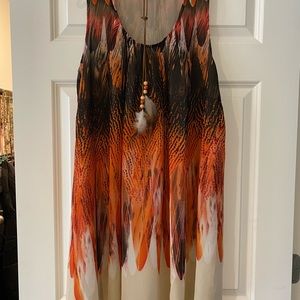 Feather Motif Dress